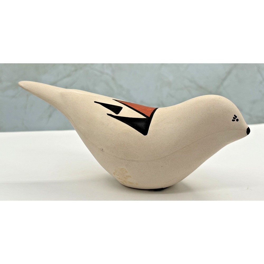 Acoma Pueblo Pottery Bird Seed Sower Signed Hand‎ Painted New Mexico Art 1985